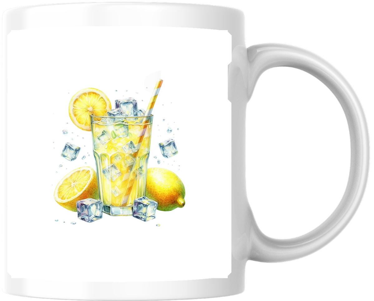 Iced Lemonade Mug | Refreshing Summer Lemon Drink Coffee Mug | Citrus Lover Gift