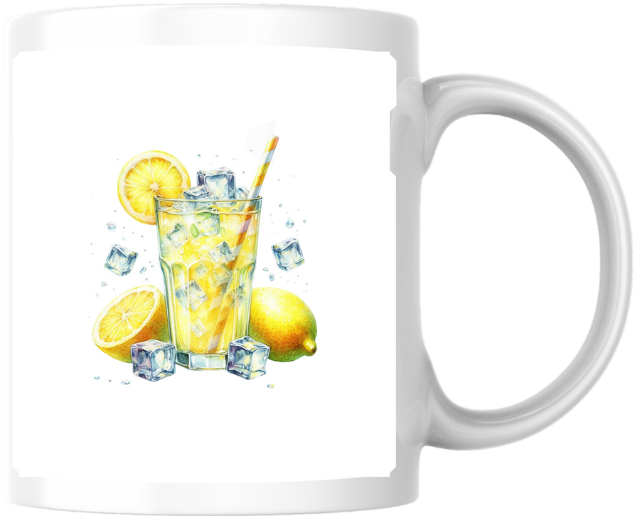 Iced Lemonade Mug | Refreshing Summer Lemon Drink Coffee Mug | Citrus Lover Gift