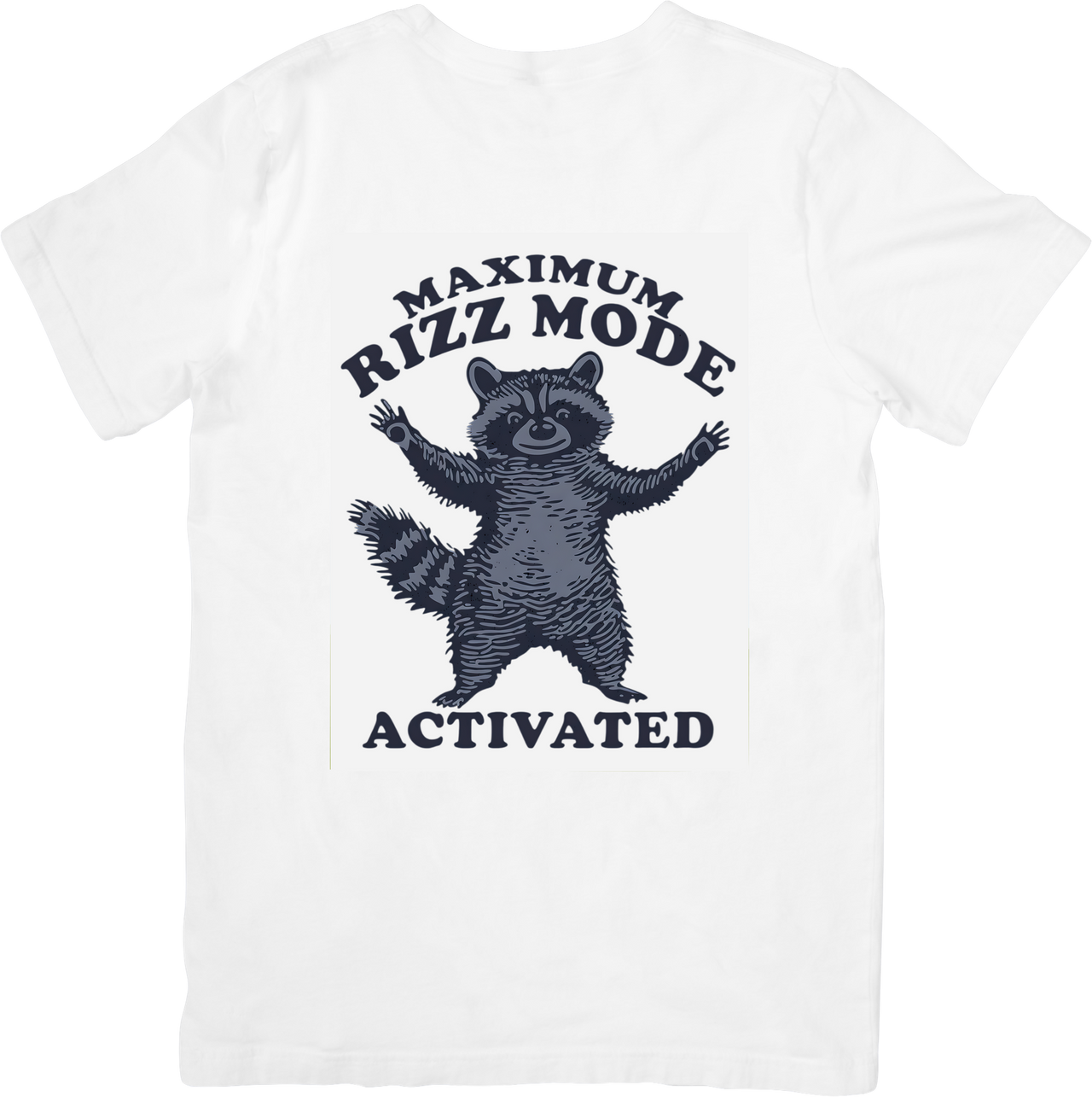 Maximum Rizz Mode Activated Raccoon T-Shirt | Funny Vintage Animal Graphic Tee