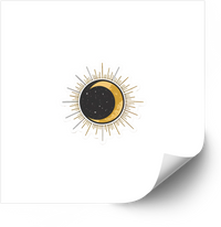 Thumbnail for Celestial Moon and Sun Sticker | Boho Mystical Celestial Gold Vinyl Decal