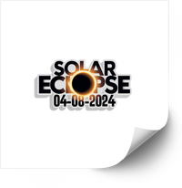 Thumbnail for Solar Eclipse 2024 Sticker | Minimalist Astronomical Event Vinyl Decal