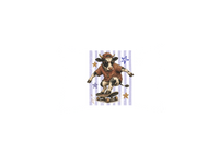 Thumbnail for Skateboarding Cow Throw Pillow | Cool Dairy Cow Skater Decorative Pillow | Kids Room Gift