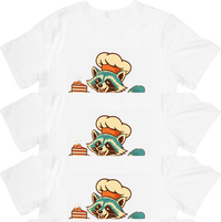 Thumbnail for Raccoon Chef Baker T-Shirt | Funny Retro Cute Animal Graphic Tee | Baker Gift