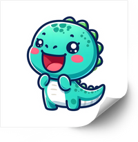 Thumbnail for Baby Dinosaur Kawaii Sticker | Cute Kawaii Dino Cartoon Vinyl Decal