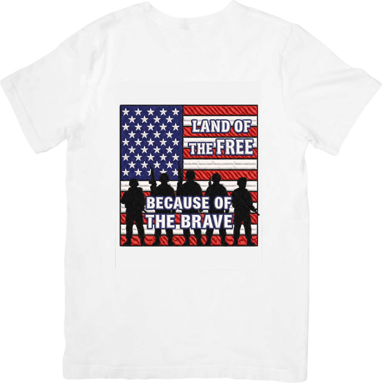 Land Of The Free Because Of The Brave T-Shirt | Patriotic Military Graphic Tee