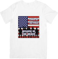 Thumbnail for Land Of The Free Because Of The Brave T-Shirt | Patriotic Military Graphic Tee
