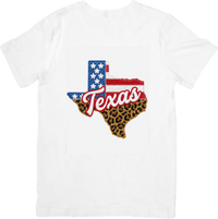 Thumbnail for Texas Flag Leopard Print State T-Shirt | Patriotic Boho Texas Pride Graphic Tee | Texas Gift