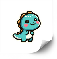 Thumbnail for Baby Dinosaur Kawaii Sticker | Cute Kawaii Cartoon Dino Vinyl Decal