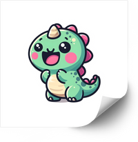 Thumbnail for Cute Baby Dinosaur Sticker | Kawaii Dino Vinyl Decal