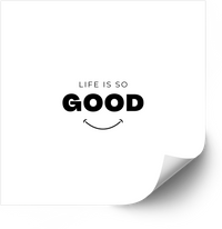 Thumbnail for Life Is So Good Smile Sticker | Minimalist Positive Vibes Vinyl Decal