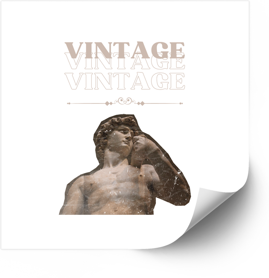 Vintage David Sculpture Sticker | Vintage Classical Art Vinyl Decal