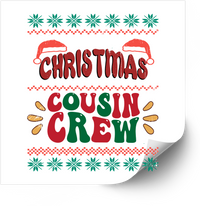 Thumbnail for Christmas Cousin Crew Sticker | Funny Retro Holiday Family Vinyl Decal