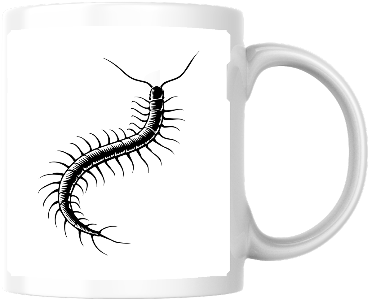 Centipede Mug | Realistic Black Bug Coffee Mug | Creepy Insect Lover Gift