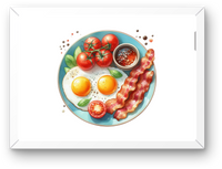 Thumbnail for Breakfast Plate Wall Art | Watercolor Eggs Bacon Tomato Print | Kitchen Diner Gift