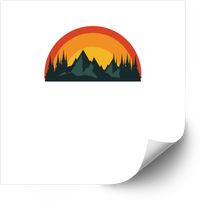 Thumbnail for Mountain Sunset Sticker | Retro Outdoor Nature Vinyl Decal