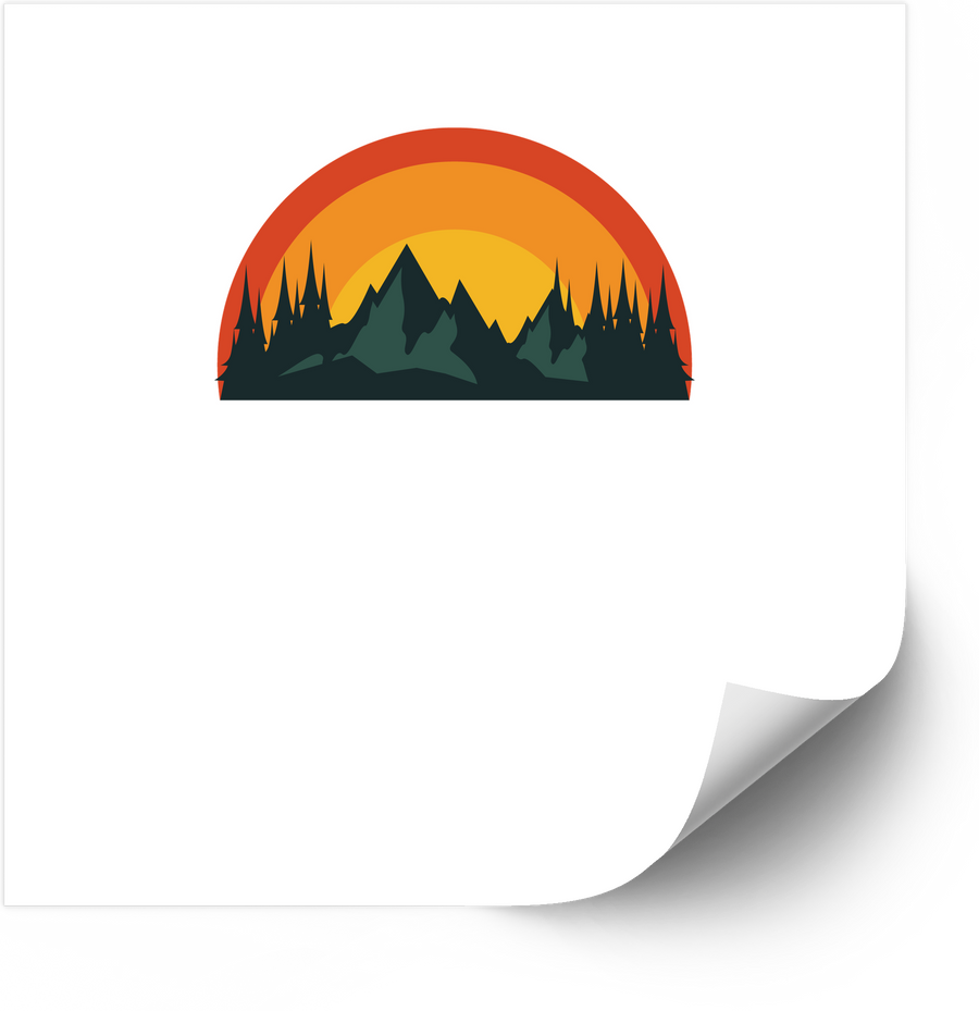 Mountain Sunset Sticker | Retro Outdoor Nature Vinyl Decal