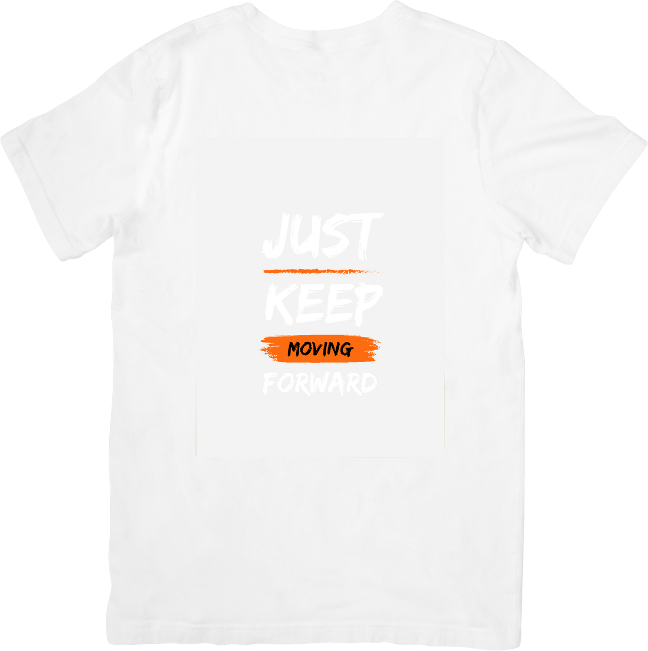 Just Keep Moving Forward T-Shirt | Minimalist Motivational Quote Graphic Tee