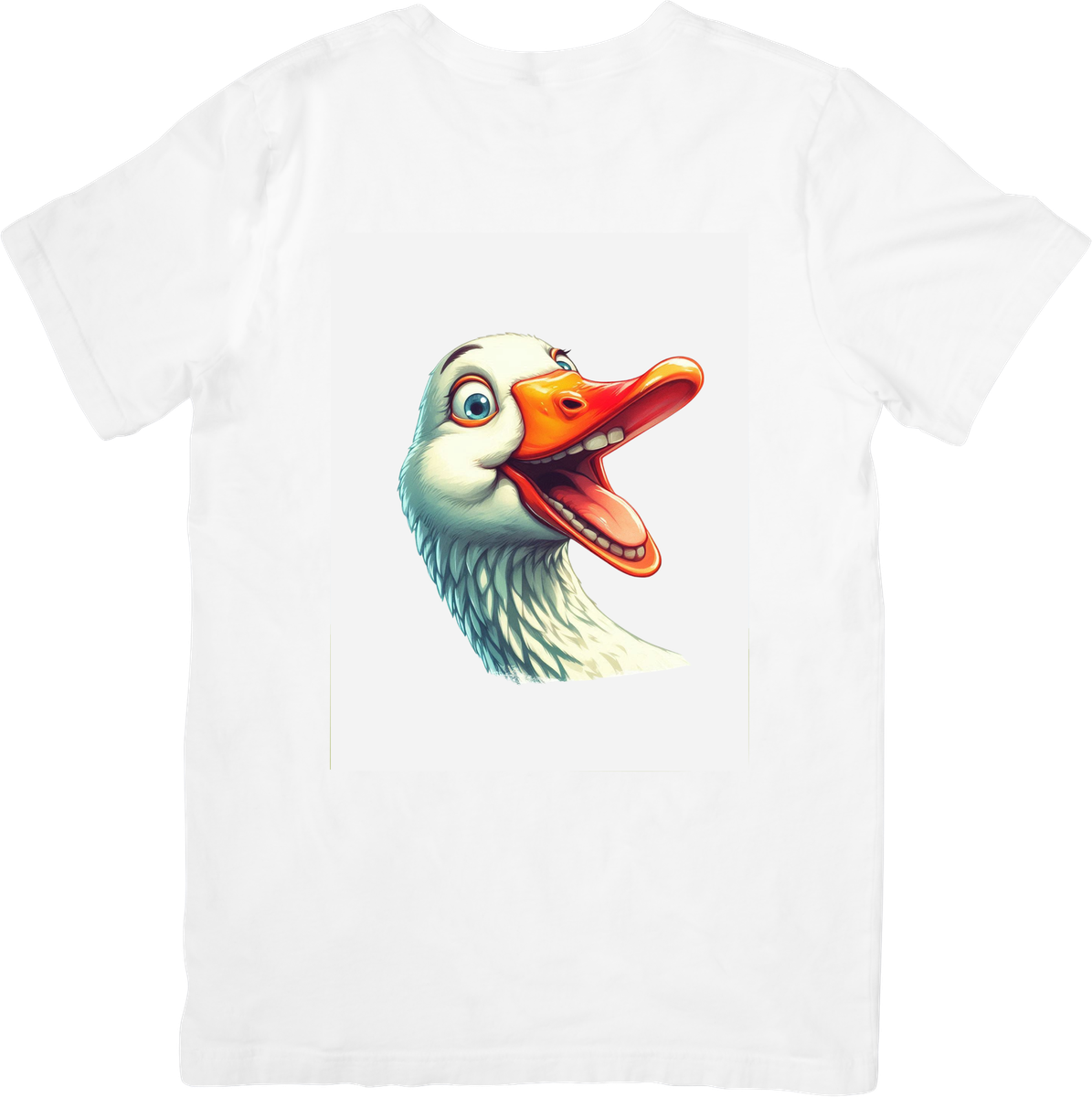 Funny Goose T-Shirt | Silly Laughing Cartoon Goose Graphic Tee | Humor Farm Gift