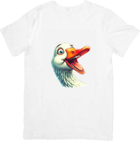 Thumbnail for Funny Goose T-Shirt | Silly Laughing Cartoon Goose Graphic Tee | Humor Farm Gift