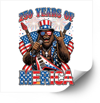 Thumbnail for 250 Years Of Merica Bigfoot Sticker | Patriotic Funny Fourth Of July Vinyl Decal