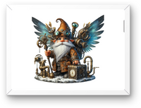 Thumbnail for Steampunk Gnome Wall Art | Mechanical Winged Fantasy Print | Sci-Fi Whimsical Gift