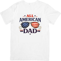 Thumbnail for All American Dad T-Shirt | Patriotic Fourth of July Graphic Tee | Father's Day Gift