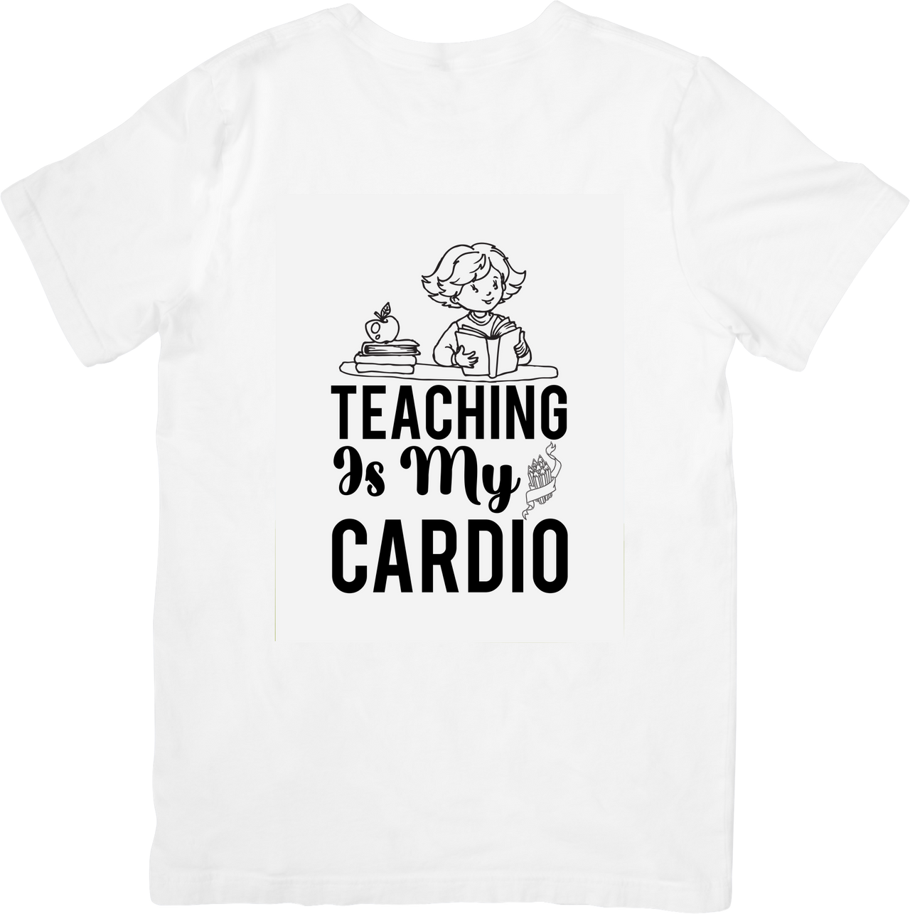 Teaching Is My Cardio T-Shirt | Funny Minimalist Teacher Graphic Tee | Teacher Gift