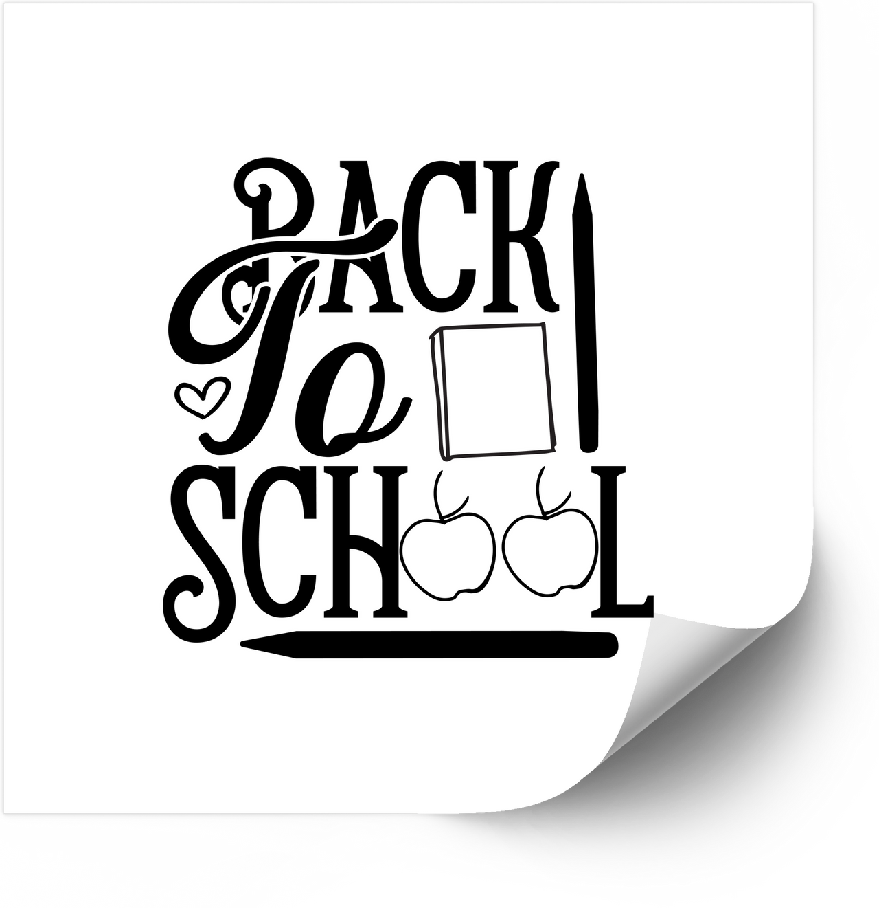 Back To School Sticker | Cute Minimalist Education Vinyl Decal
