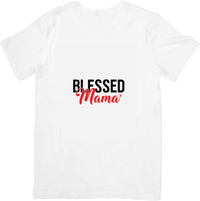 Thumbnail for Blessed Mama T-Shirt | Minimalist Christian Faith Graphic Tee | Mother's Day Gift
