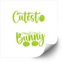 Thumbnail for Cutest Bunny Easter Sticker | Cute Floral Easter Holiday Vinyl Decal