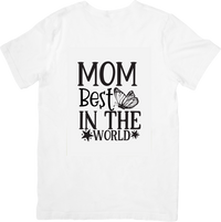 Thumbnail for Mom Best In The World T-Shirt | Butterfly Typography Graphic Tee | Mother's Day Gift