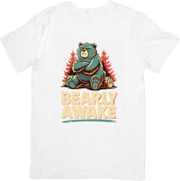 Thumbnail for Bearly Awake Grumpy Bear T-Shirt | Funny Retro Forest Animal Graphic Tee | Bear Lover Gift
