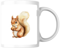Thumbnail for Squirrel Mug | Watercolor Bushy Tail Coffee Mug | Cute Woodland Animal Gift