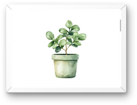 Thumbnail for Potted Plant Wall Art | Minimalist Watercolor Green Houseplant Print | Plant Lover Home Gift