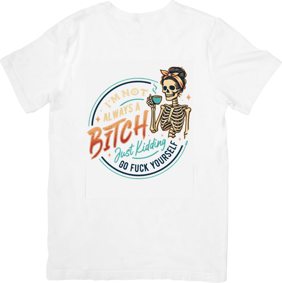 Skeleton Coffee Babe T-Shirt | Retro Funny Skull Graphic Tee